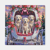 Aimant Chien des Pyrénées pour la Saint-Valentin (Devant)