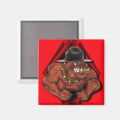 Aimant Chien diable USMC (Recto/Verso)