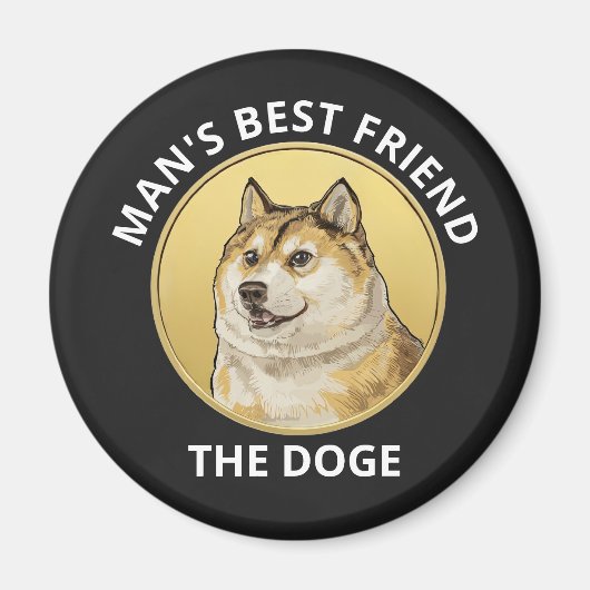 Aimant Chien Dogecoin Personnalisé (Devant)