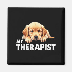 Aimant Chien Drôle Mon Thérapeute Chien Retriever D'or