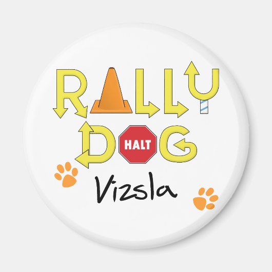 Aimant Chien du rallye Vizsla (Devant)