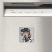 Aimant Chien en pull et casquette (In Situ (Lave-vaisselle))