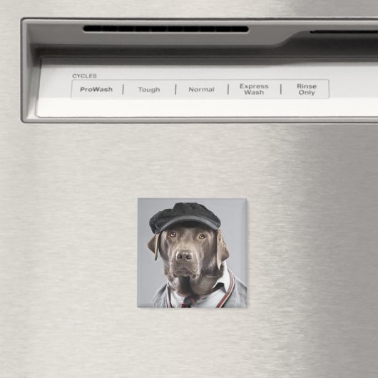Aimant Chien en pull et casquette (In Situ (Lave-vaisselle))
