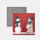Aimant Chien et Snowman (Recto/Verso)