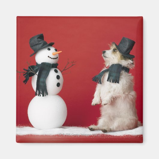 Aimant Chien et Snowman (Devant)