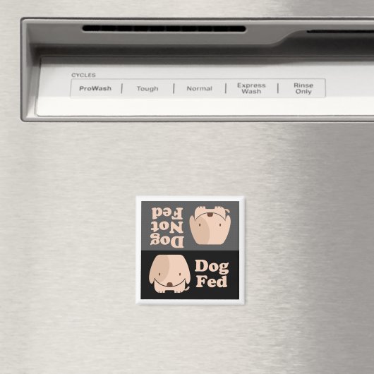 Aimant Chien Fed Dog Pas Fed Repas Times (In Situ (Lave-vaisselle))