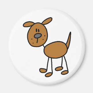 Aimant Chien Figure Stick Brown