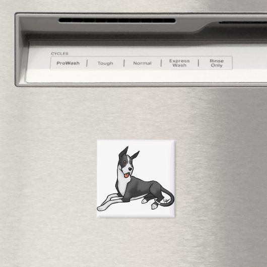 Aimant Chien Great Dane Mantle (In Situ (Lave-vaisselle))