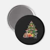 Aimant Chien gris Noël Arbre de Noël T-shirt Essential (Recto/Verso)