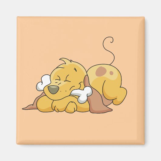 Aimant Chien heureux avec des T-shirts et des cadeaux (Devant)