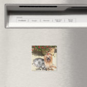 Aimant chien heureux, Little Dog Two - Customisé (In Situ (Lave-vaisselle))