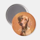 Aimant Chien hongrois de Vizsla (Recto/Verso)