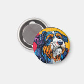 Aimant Chien Illustrant une Créativité Vibrante (Recto/Verso)