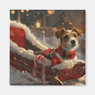 Aimant Chien Jack Russell Noël Festif
