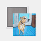 Aimant Chien jaune (Recto/Verso)