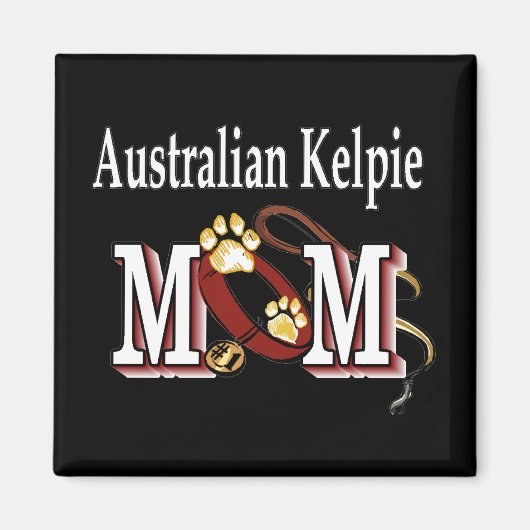 Aimant Chien Kelpie australien MOM (Devant)