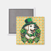 Aimant Chien mignon de la Saint Patrick (Recto/Verso)