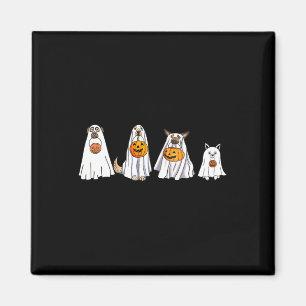 Aimant Chien mignon habillé en foutre d'Halloween Fun Boo
