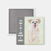 Aimant Chien Morkie Avec Texte (Recto/Verso)