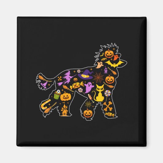 Aimant chien paillé d'Halloween  (Devant)