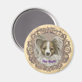 Aimant Chien papillon (Recto/Verso)