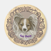 Aimant Chien papillon (Devant)