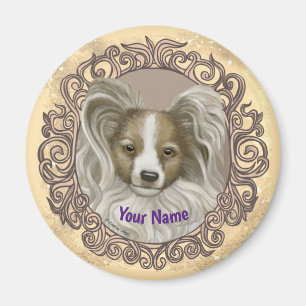 Aimant Chien papillon