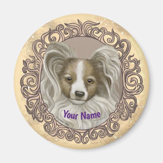 Aimant Chien papillon (Devant)