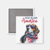 Aimant Chien Patriote-Beagle (Recto/Verso)