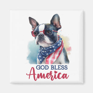 Aimant Chien patriote - Boston Terrier
