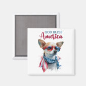 Aimant Chien patriote-Chihuahua (Recto/Verso)
