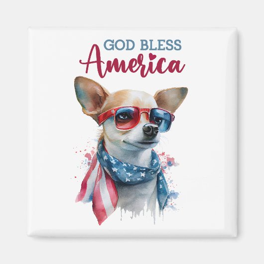 Aimant Chien patriote-Chihuahua (Devant)