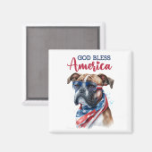 Aimant Chien patriotique (Recto/Verso)