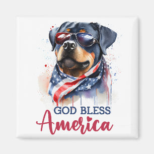 Aimant Chien Patriotique-Rottweiler