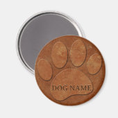 Aimant Chien Paw Faux Terracotta Imprimer (Recto/Verso)