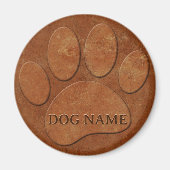 Aimant Chien Paw Faux Terracotta Imprimer (Devant)