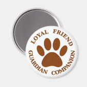 Aimant Chien Paw Loyal Friend (Recto/Verso)