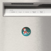 Aimant Chien Peeing sur un Snowman (In Situ (Lave-vaisselle))
