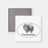 Aimant Chien Poméranien Eruo (Recto/Verso)