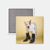 Aimant Chien portant des bottes (Recto/Verso)