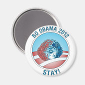 Aimant Chien Pro-Bo Obama 2012 (Recto/Verso)