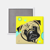 Aimant Chien Pug Brun (Recto/Verso)