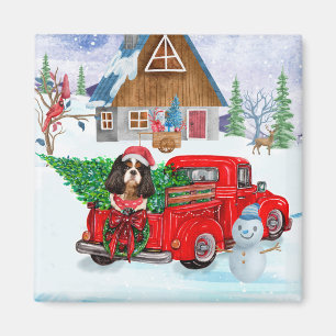 Aimant Chien Roi Cavalier En Livraison De Noël Camion Nei