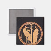 Aimant Chien rouge d'Athènes kylix représentant Aegeus (Recto/Verso)