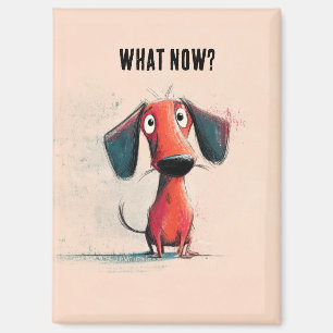 Aimant Chien Rouge Drôle – Art de Compagnon de Dessin Ani