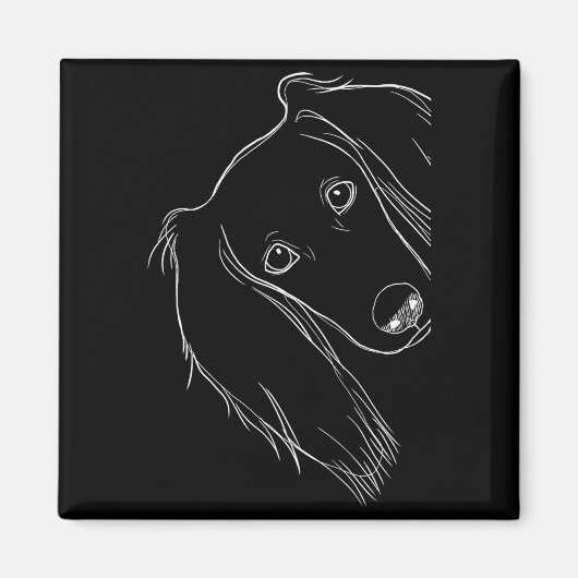 Aimant Chien Saluki surpris drôle (Devant)