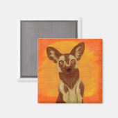 Aimant Chien sauvage africain (Recto/Verso)