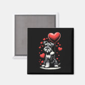 Aimant Chien Schnauzer Saint-Valentin Propriétaire de chi (Recto/Verso)