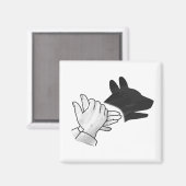 Aimant Chien Silhouette main (Recto/Verso)