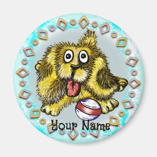 Aimant Chien temps de jeu (Devant)